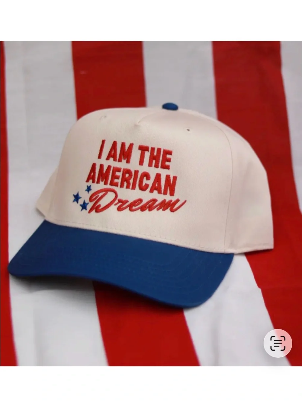 I Am The American Dream Patriotic Canvas Hat – Vintage USA Snapback